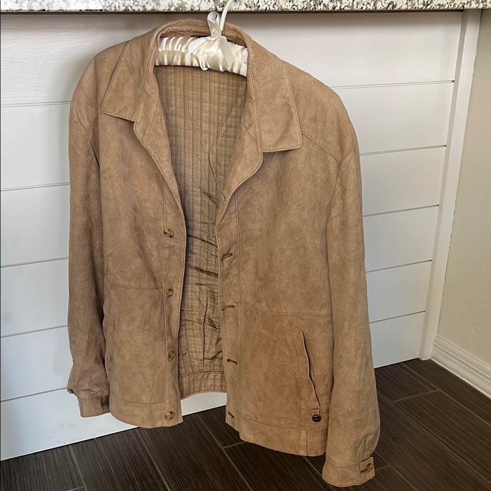 Vintage Tan Lightweight Suede Jacket, men’s